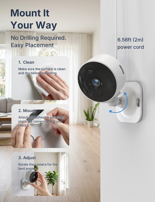 2.4GHz Indoor Security Camera for Home, 1080P Baby & Pet Cam, 1-Pack gallery