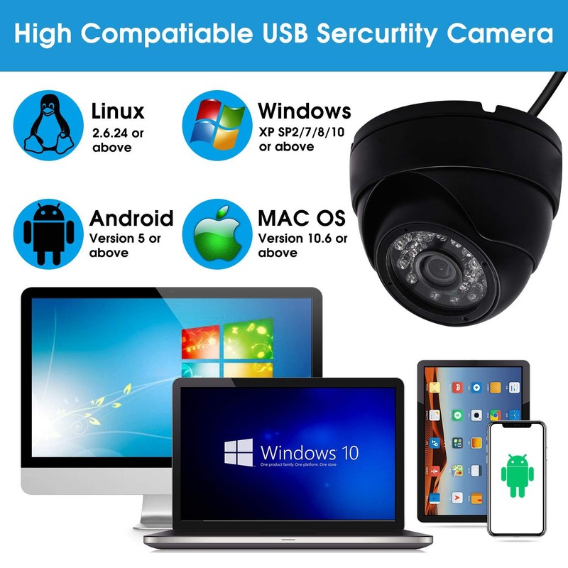 Waterproof USB with 80ft Night Vision, HD 720P Outdoor Indoor Day Night Video... gallery