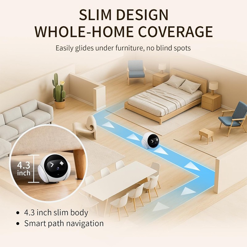 1080P Pet Camera Robot Mobile Home Security Companion Monitor gallery