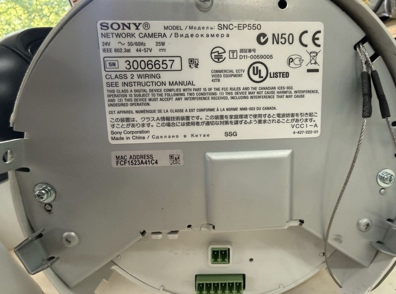 14 - Sony Ipela PTZ Cameras EP520 EP550 With Wire Harness And Base Plates gallery