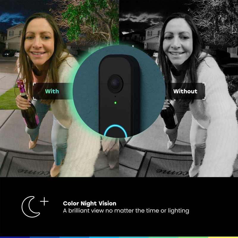 myQ Video Doorbell | 2K , Battery/Wired, Color Night Vision, Live with 2-Way ... gallery