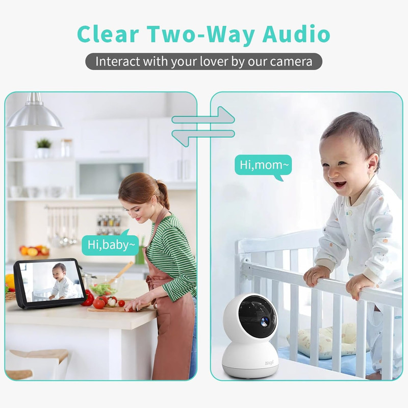 Indoor Camera, 3K HD Indoor Security Camera, 360° Pan/Tilt Pet Camera, 2-Way Aud gallery
