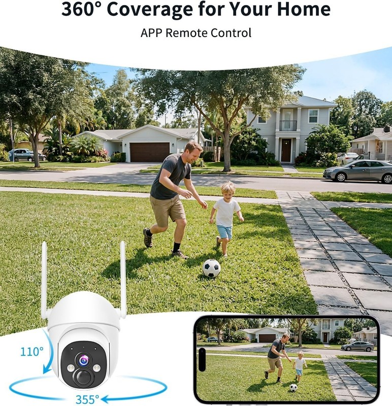 Multi-Functional Solar Powered 2K Security Camera | 360° View & Night Vision gallery