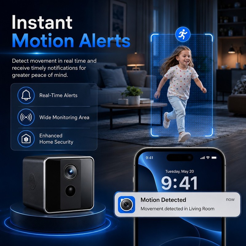 Wireless Smart Mini Security Camera 1080P HD WiFi Night Vision Motion Detection gallery