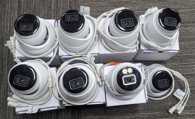 8MP 4K HD Analog TVI CVI AHD Turret Camera 2.8mm Lot of 8x -TESTED WORKING! READ