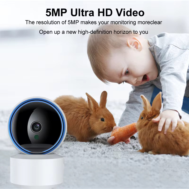 Tuya Smart 5MP WiFi IP Camera Baby Monitor 360° PTZ Motion Detection Two Way Au gallery