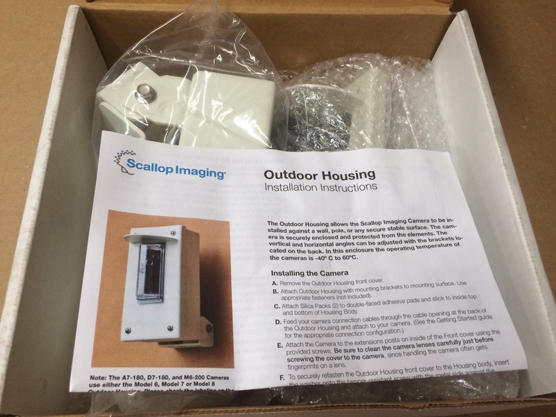 Scallop Imaging Outdoor security camera Housing Assembly for M6-200