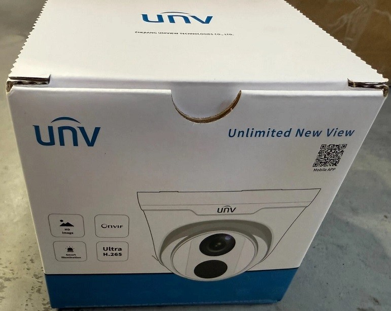 UNV Uniview 4MP IP Weatherproof IR Turret Camera IPC3614SR3-ADPF28K-G Open Box gallery
