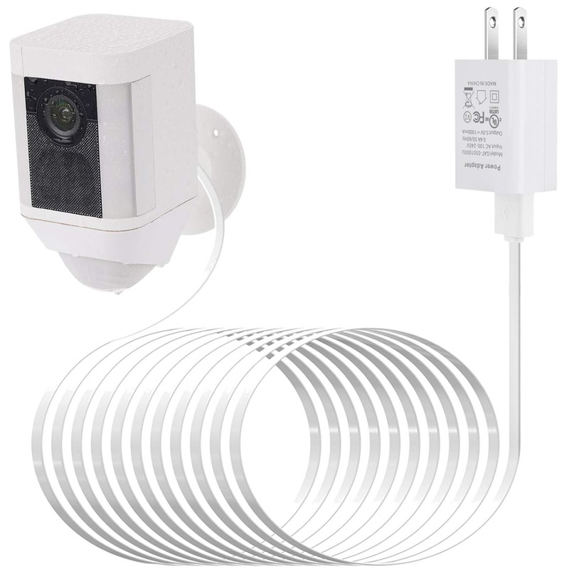 Continuous Charging Power Adapter with 25Ft Cable for Ring Camera – Easy Install