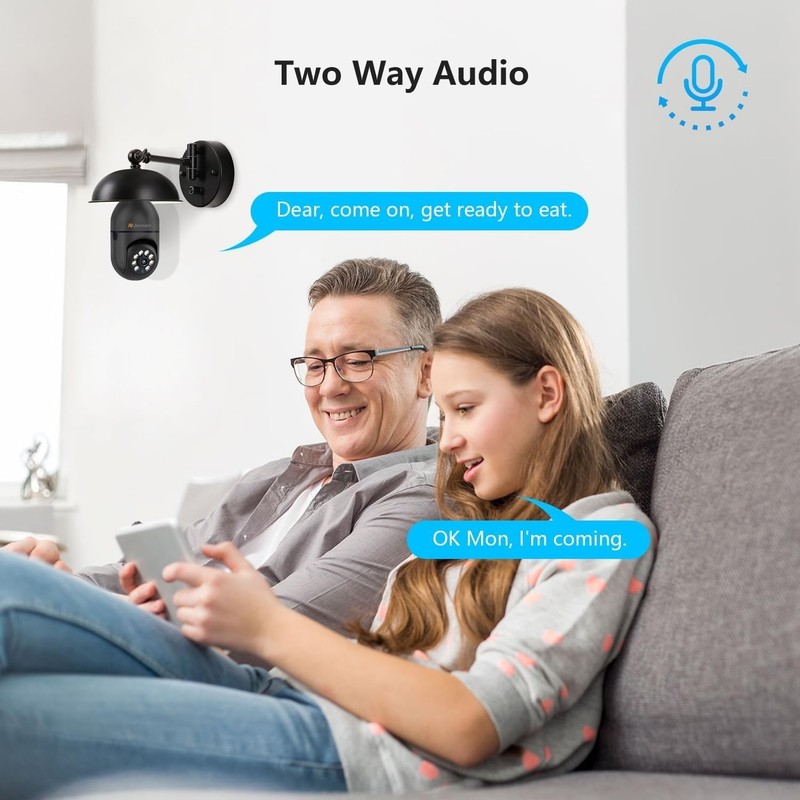 2K Wireless Light Bulb Security Camera - Indoor/Outdoor, Human Detection, 355° V gallery