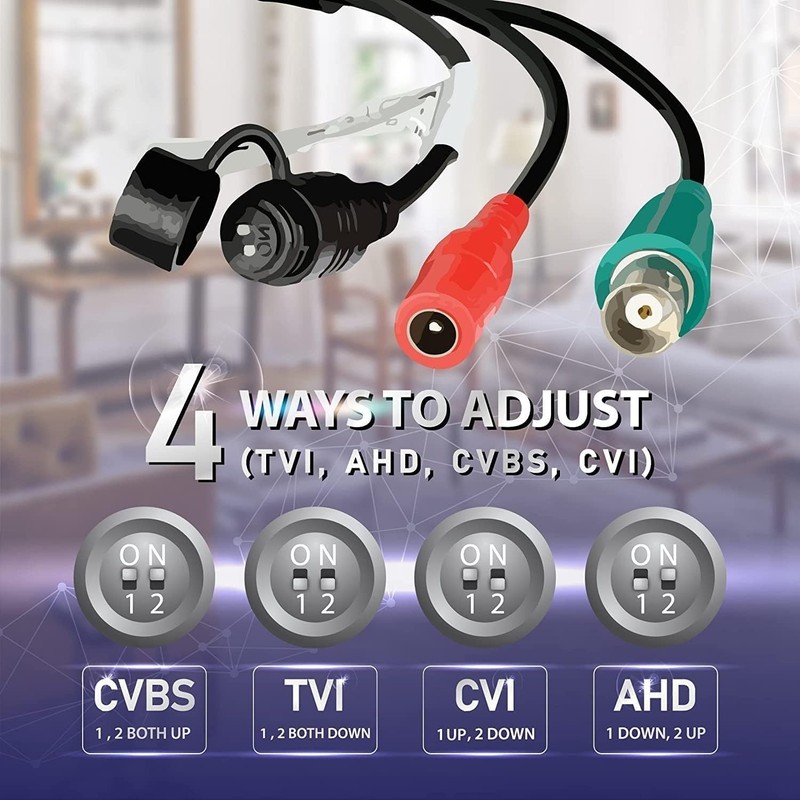 5MP Analog TVI CVI AHD Dome Security CCTV Turret Camera Colorvu 2.8mm gallery