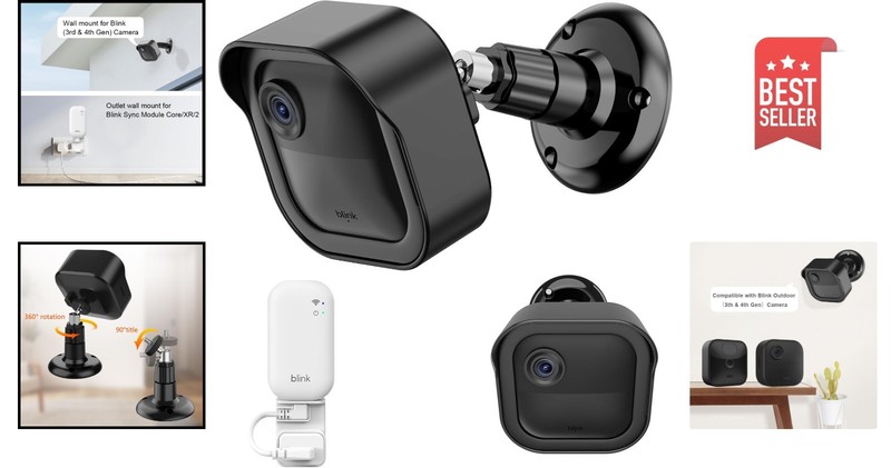 360° Rotating Outdoor Blink Camera Mount - Protective Housing for Secure Viewing gallery