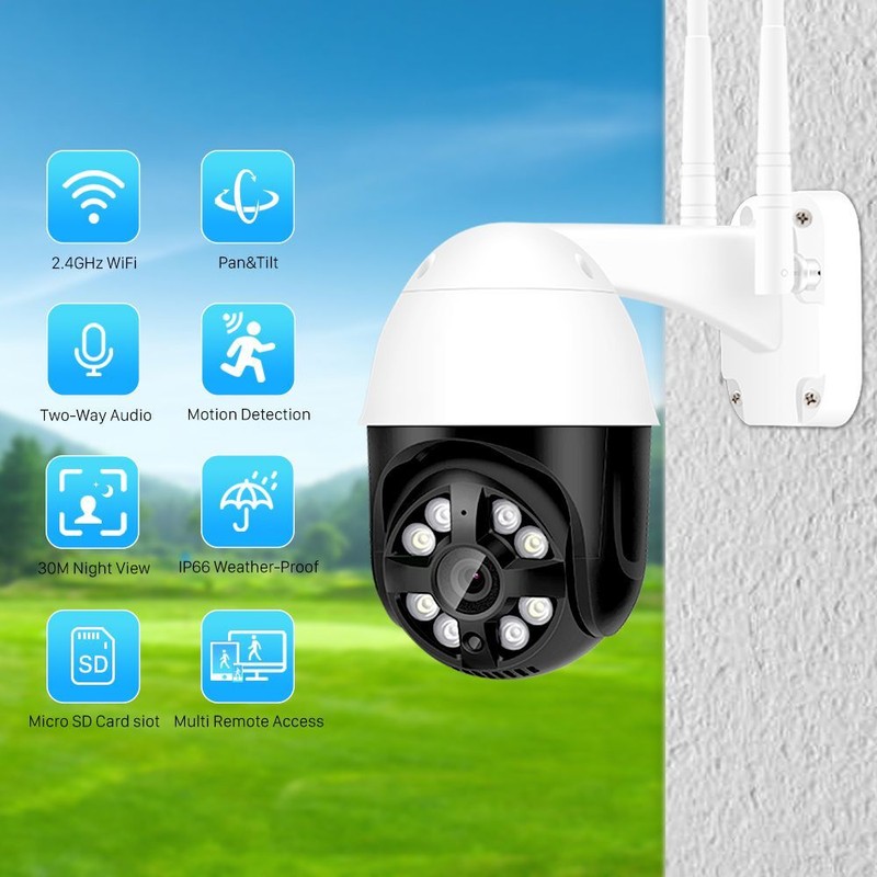 1080P PTZ IP Camera 2MP Color Night Vision Auto Tracking Wireless CCTV SmartCam gallery