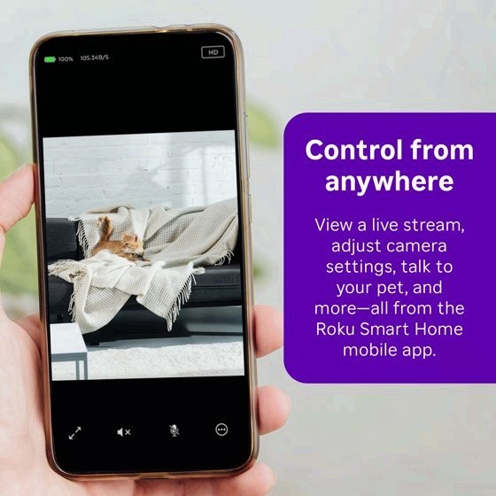 Roku Indoor Camera SE 1080p WiFi 6 Home Security Camera 1 Pack gallery