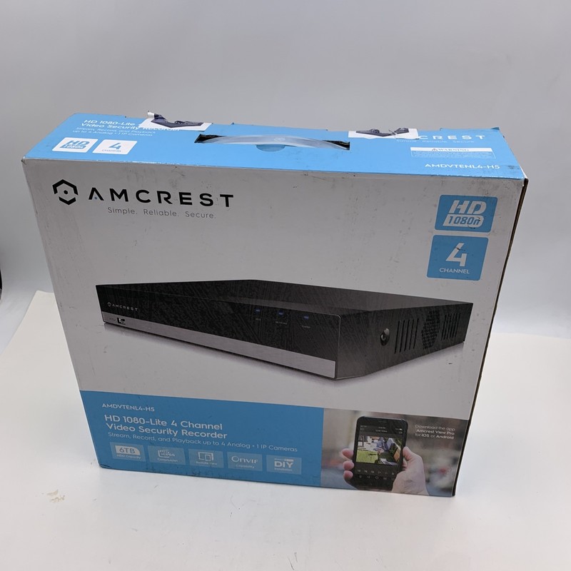AMCREST HD-LITE 4 CHANNEL VIDEO SECURITY RECORDER UP TO 6TB Capacity AMDVTENL4H5 gallery