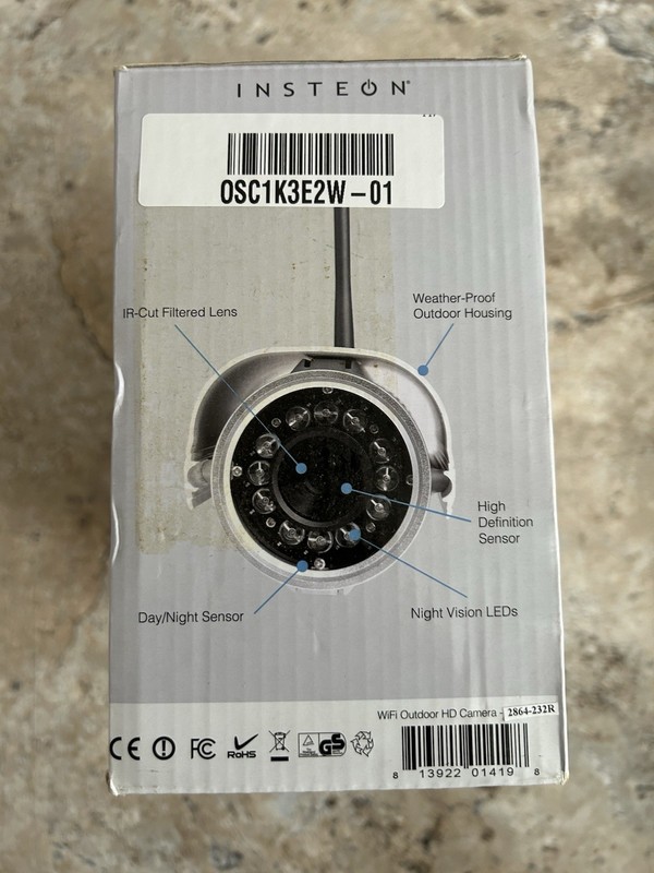 Insteon HD Outdoor WiFi Camera Model 57 Weatherproof IP Camera Tested Works gallery