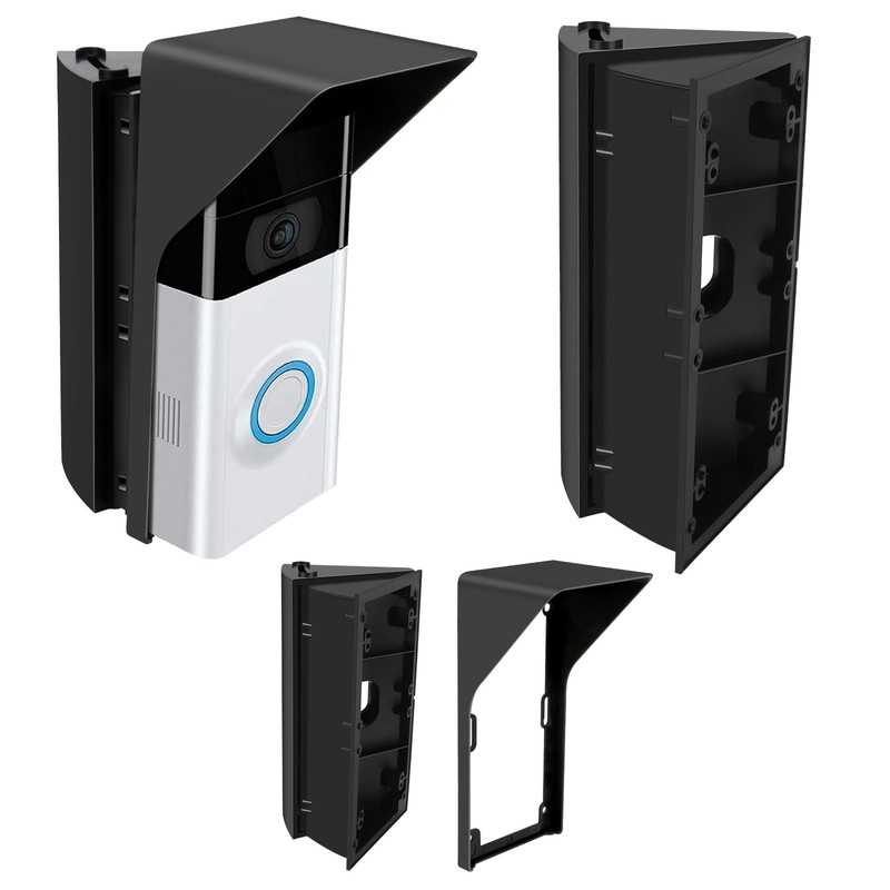 Adjustable Doorbell Angle Mount with Rain Cover, Compatible with Video Doorbe…