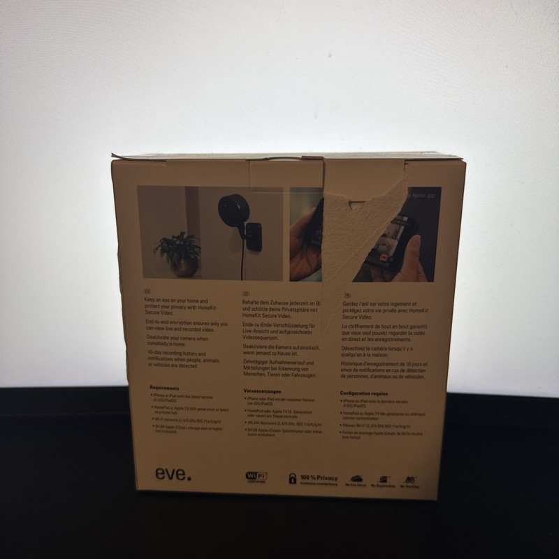 Eve Cam Apple HomeKit Smart Home Indoor Camera Motion Sensor Night Vision Sealed gallery