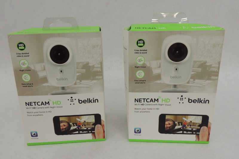 NETCAM HD BELKIN, WI-FI HD CAMERA WITH NIGHT VISION, LOT OF 2