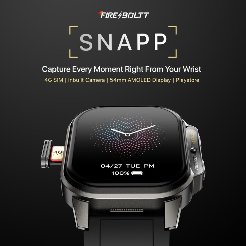 Fire-Boltt Clickk 2.12" AMOLED Smartwatch with SIM, Camera & GPS Fitness 1000mAH gallery