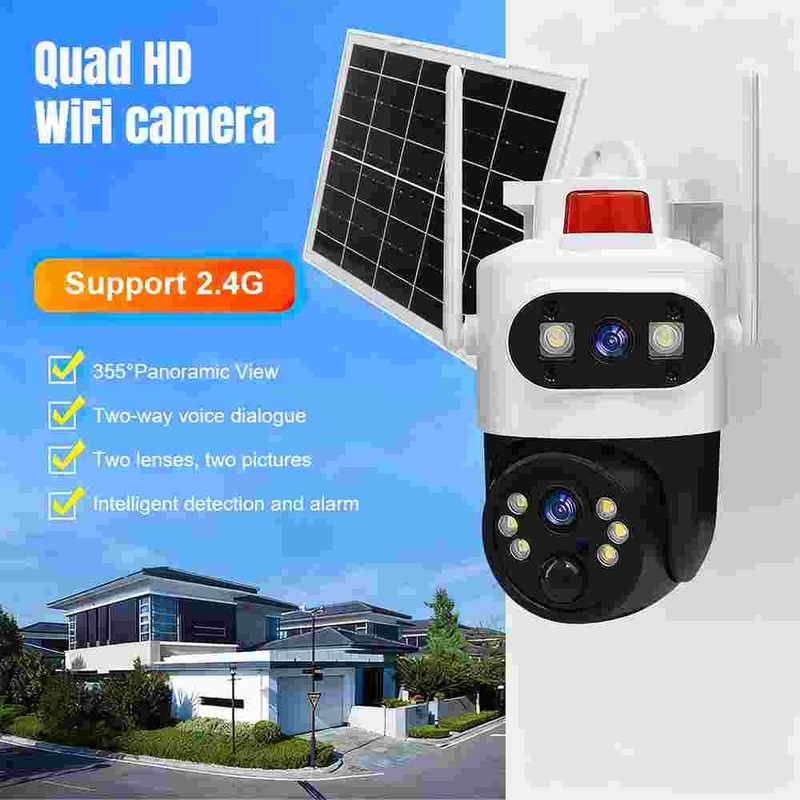 4MP Camara De Seguridad Solar Wifi Inalambrica Con Vision Nocturna Para Exterior gallery
