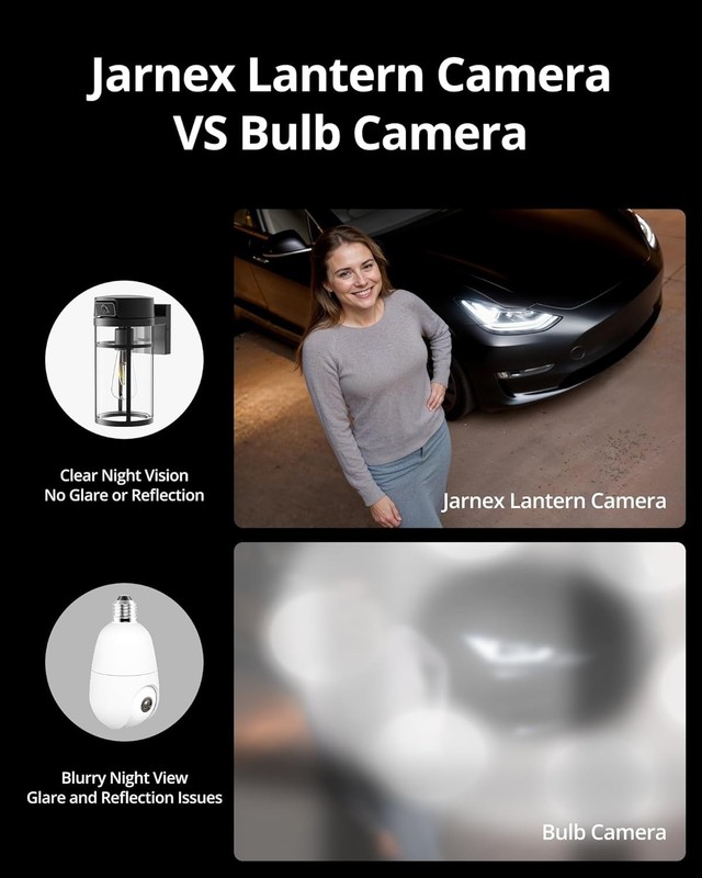 Human Detection Wall Lantern Camera with Cloud Storage// gallery