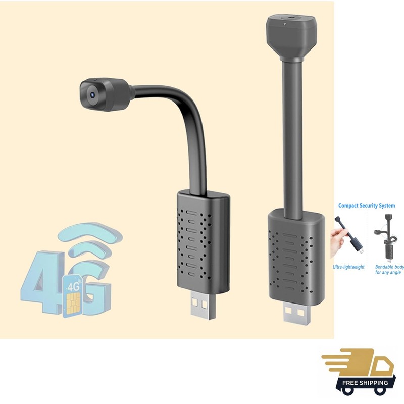 2K Mini 4G LTE Security Camera – No WiFi Needed, Night Vision & Motion Detection