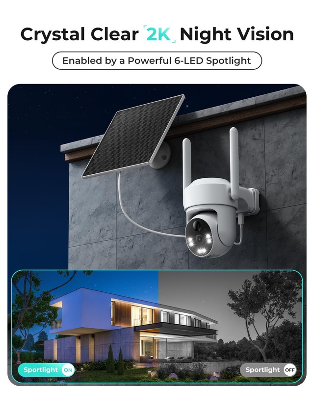 4G LTE Cellular Wireless, No WiFi Outdoor, Solar Powered, Built-in SIM Card, ... gallery
