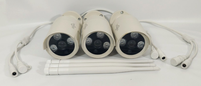 Hiseeu Wireless Security Camera System 1TB HDD 3 Cameras- White gallery