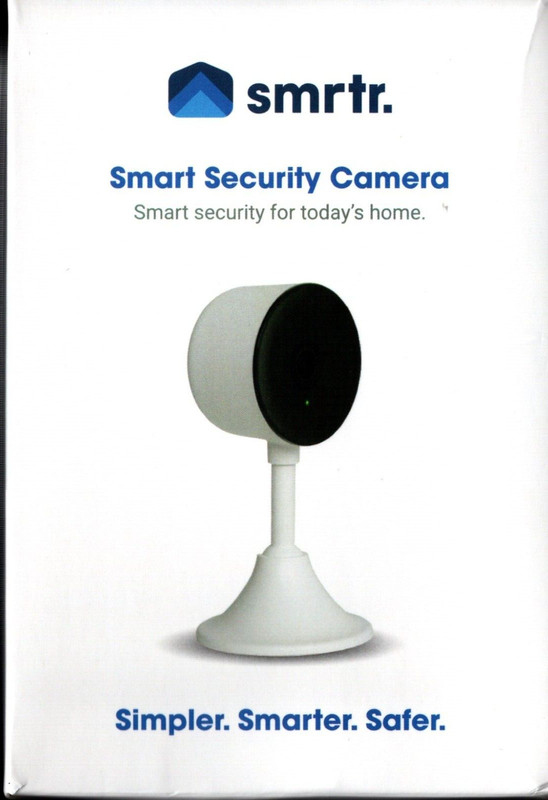 SMRTR Smart Security Camera 1080p Wi-Fi Night Vision Two-Way Communication, NEW