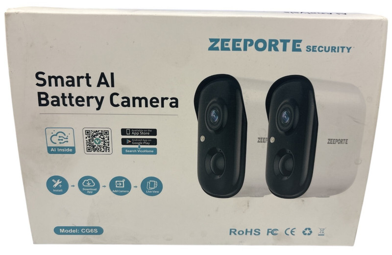 ZEEPORTE Security Smart AI Battery Camera CG6S