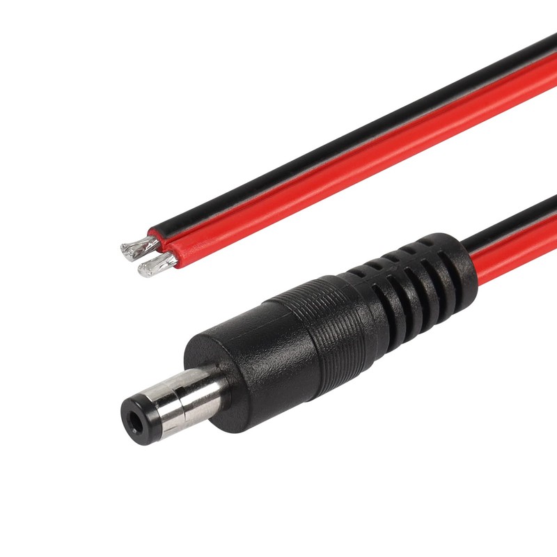 CERRXIAN DC5521 Power Pigtails Cable,1 FT 14AWG 5.5mm 0.3m black, Black gallery