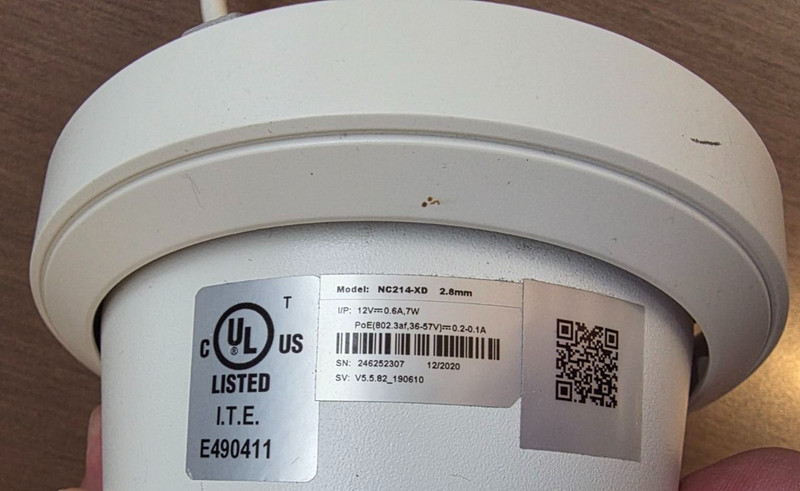 Lot of 5 NC214XD 2.8mm PoE IP Network Turret Security Cameras Untested gallery