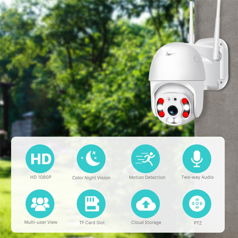 Outdoor WIFI Camera Wireless 1080P IP CCTV PTZ Home Security Remote Monitor gallery