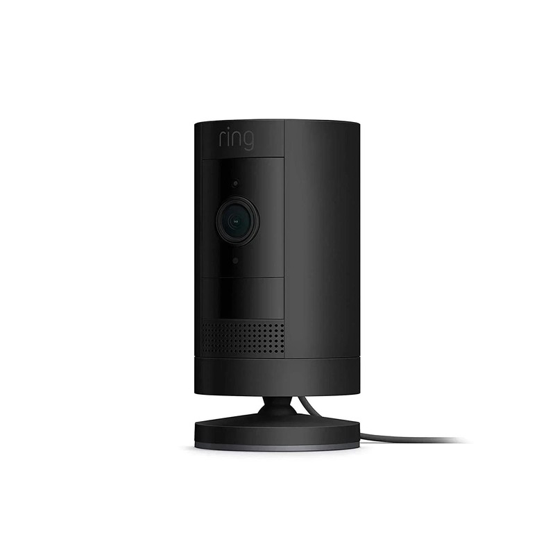 Ring Stick Up Cam Plug-in Wired Indoor/Outdoor Camera Black gallery