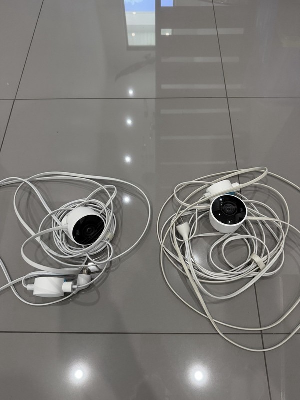 2 Google Nest Cam Outdoor 1st Gen NC2100ES Wired Camera Tested Working Great gallery