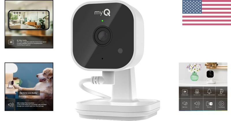 Peace of Mind: 2K Smart Indoor Security Camera with 2-Way Audio & Motion Alerts gallery