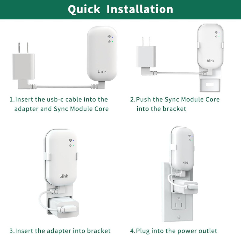 Blink Sync Module Core Mount,Compatible with Sync Module Core,Space Saving,No Me gallery