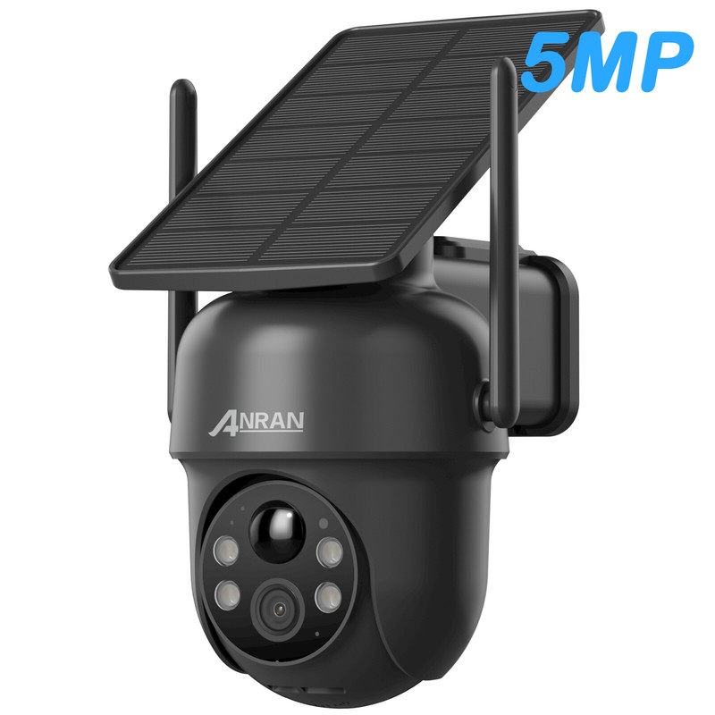 5MP Wireless Solar Power Camera Outdoor Wifi IP Battery Pan/Tilt Securty Camera