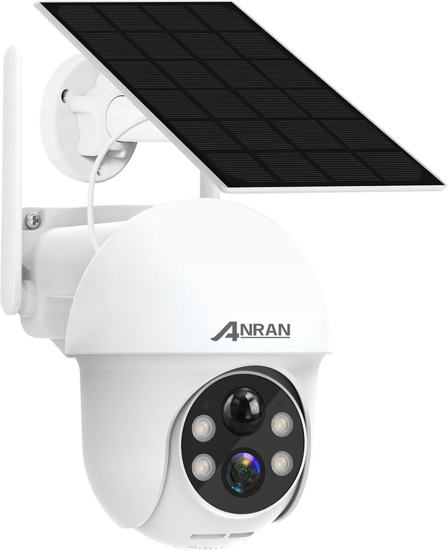 2K Wireless Solar Security Camera, 360° View, Color Night Vision, 2-Way Talk