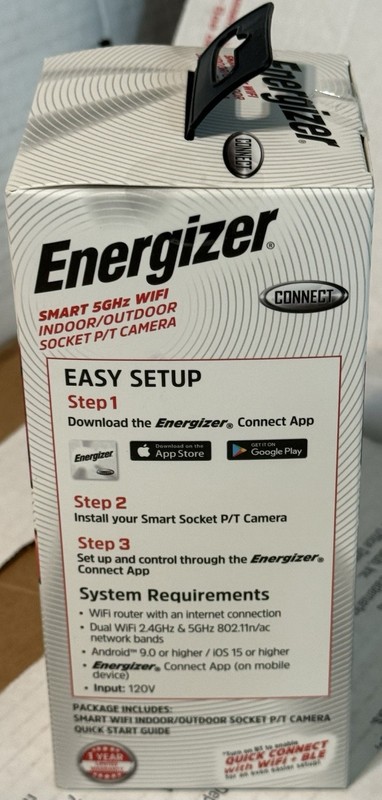 ENERGIZER SMART Wi-Fi P/T 2K SECURITY CAMERA INDOOR / OUTDOOR EOP1-1001 - gallery