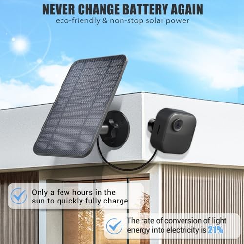 Solar Panel for Blink Outdoor Camera 4, 4W Solar For Blink Outdoor 4 (2 pack) gallery
