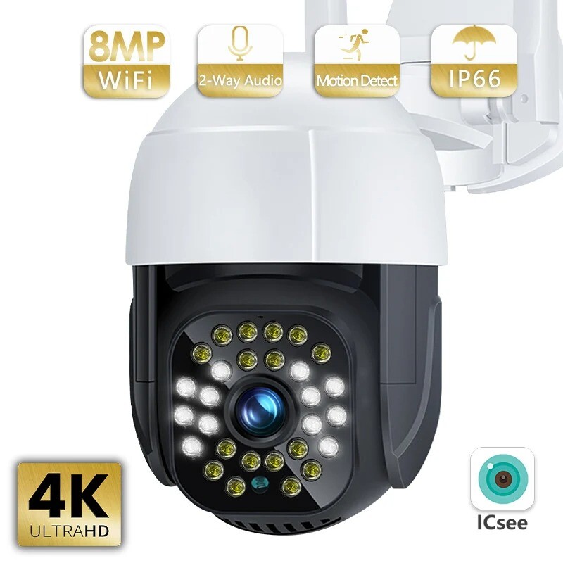 8MP Outdoor WiFi Camera Security CCTV Video Surveillance NVR Wireless Mini Cam