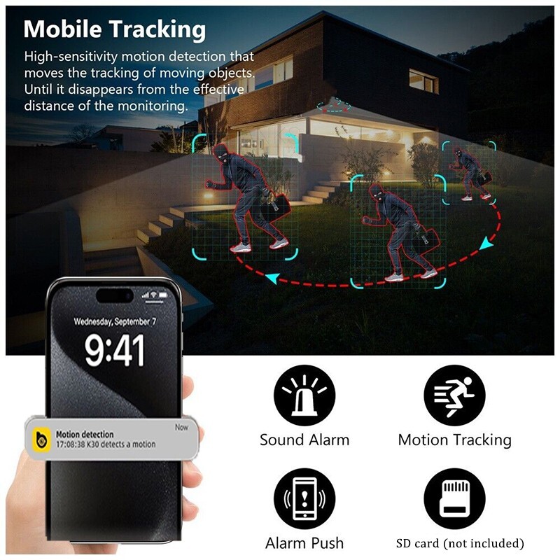 Wireless 5G WiFi Security Camera System 2K Smart Indoor Night Vision Wired Cam gallery