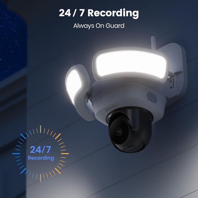 aosu Floodlight Cam Pro 360 PTZ Wi-Fi 3K Camera 2600-Lumen Light New Sealed gallery