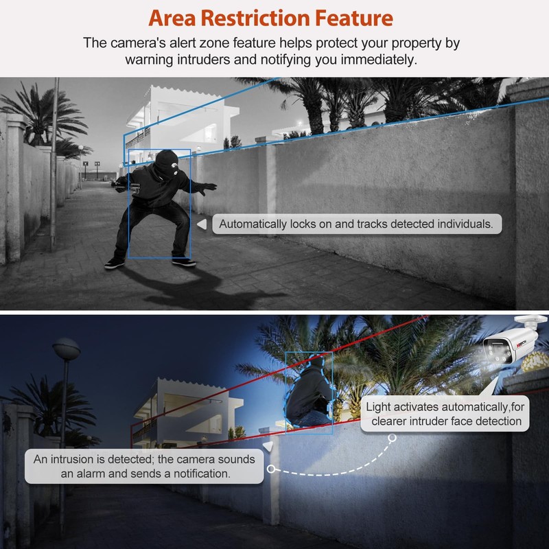 8MP UltraHD POE Audio POE IP Bullet 2.8mm 110°Wide Angle Lens,AI Human/Vehicl... gallery