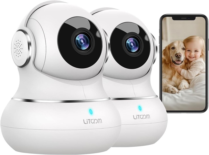 2K Ultra HD Indoor Cameras (2-Pack) - Perfect for Baby, Pet & Home Monitoring gallery