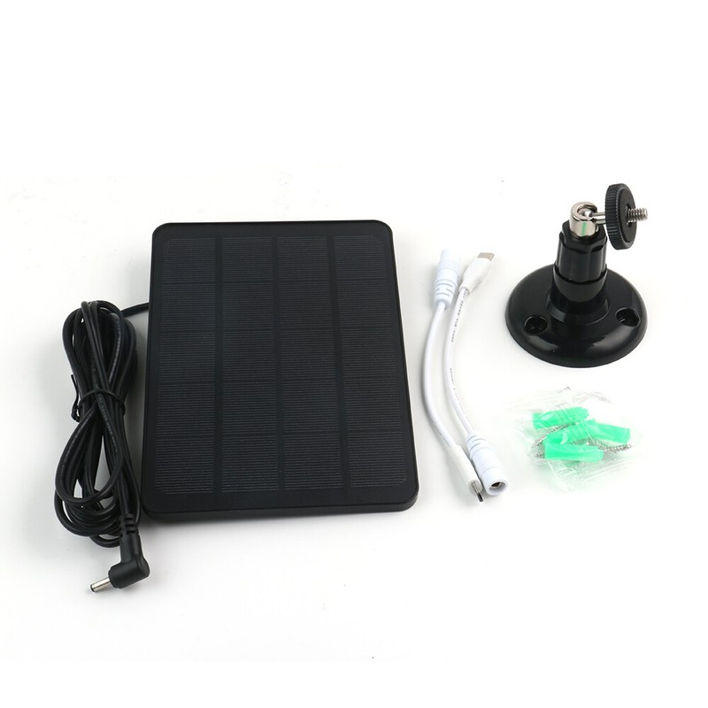 Solar Panel for Ring Spotlight Camera/Stick Up Cam Battery Charger DC 3.5*1.35mm gallery