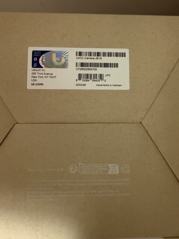 Ubiquiti Unifi White Camera Standard Junction Box UACC-Camera-JB-W gallery