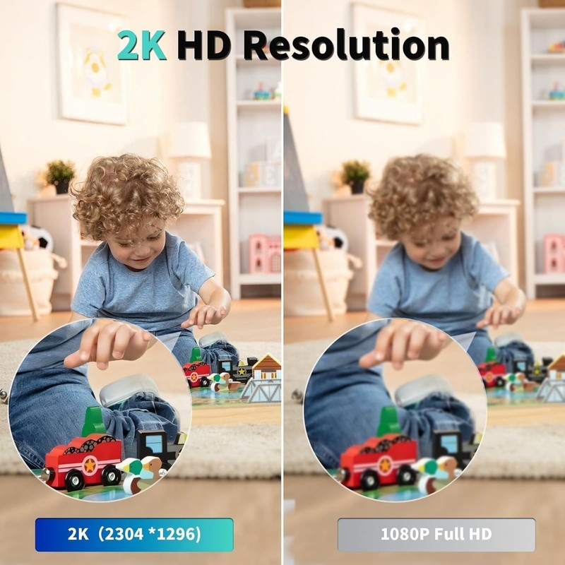 Smart Indoor Security Camera: 360° Pan/Tilt, Night Vision, AI Motion Detection gallery